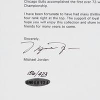 A Michael Jordan Signed Autograph Upper Deck Authenticated Letter Display