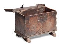 A Very Rare Southwestern Carved Sabino Wood Storage Box