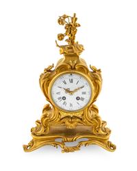 A Louis XV Style Gilt Bronze Shelf Clock — 19TH CENTURY