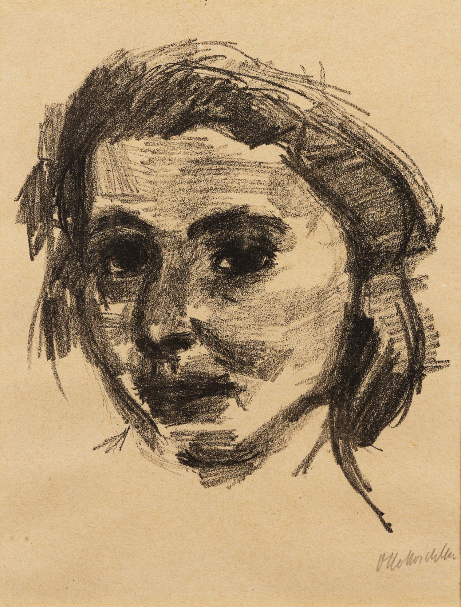 Oskar Kokoschka, (Austrian, 1886-1945), Madchenkopf (Head of Girl), 1922