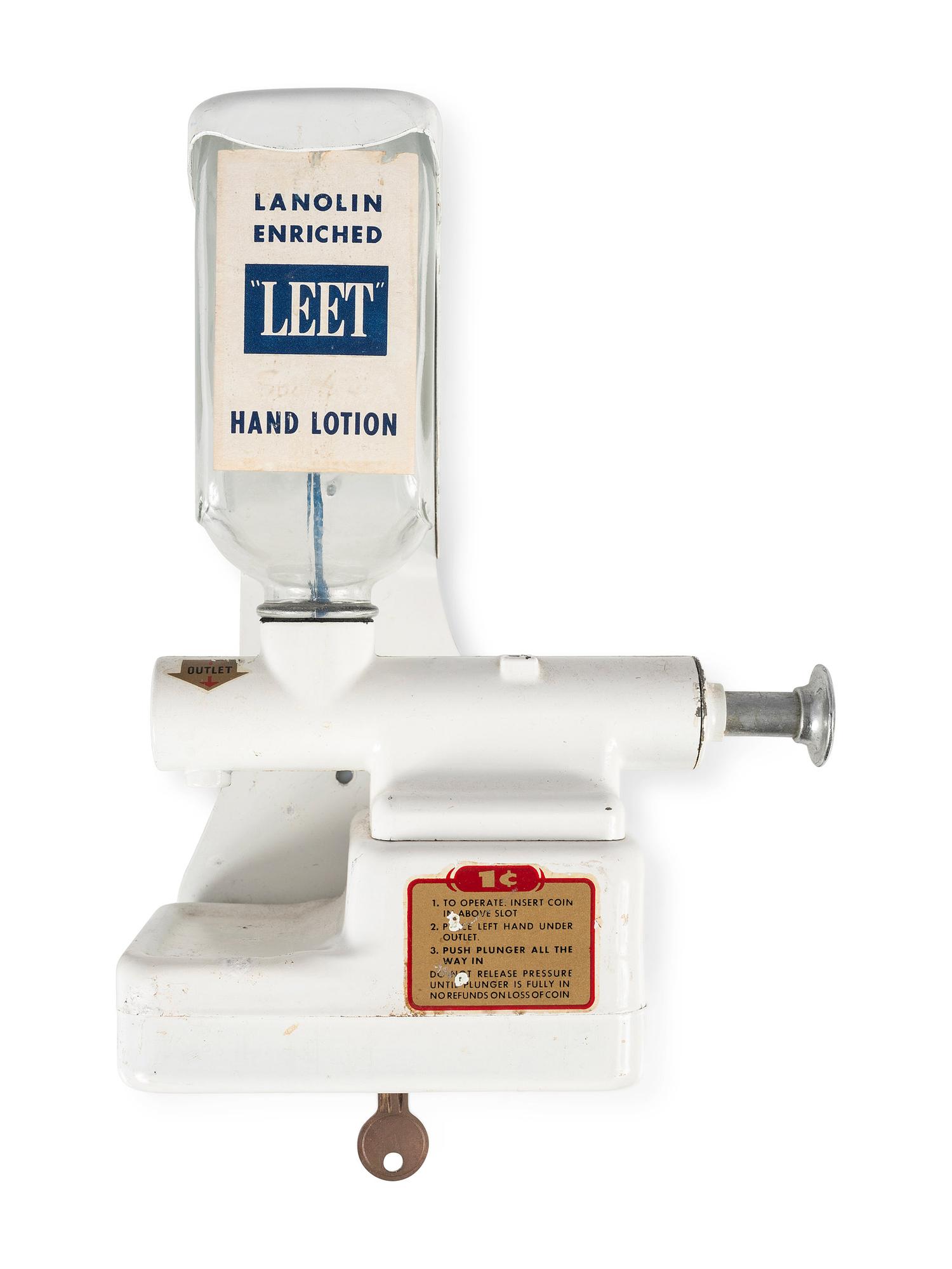 A Porcelain 'Leet' Hand Lotion Dispenser