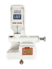 A Porcelain 'Leet' Hand Lotion Dispenser