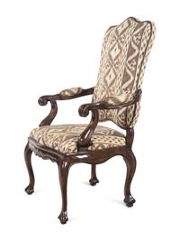 A Set of Eight Italian Baroque Style Fruitwood Dining Chairs