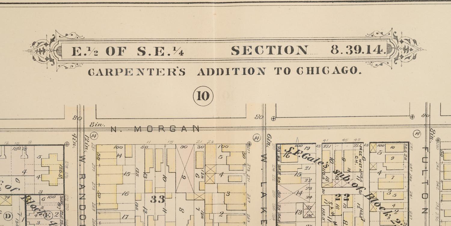 A group of 5 maps of Chicago streets, comprising: