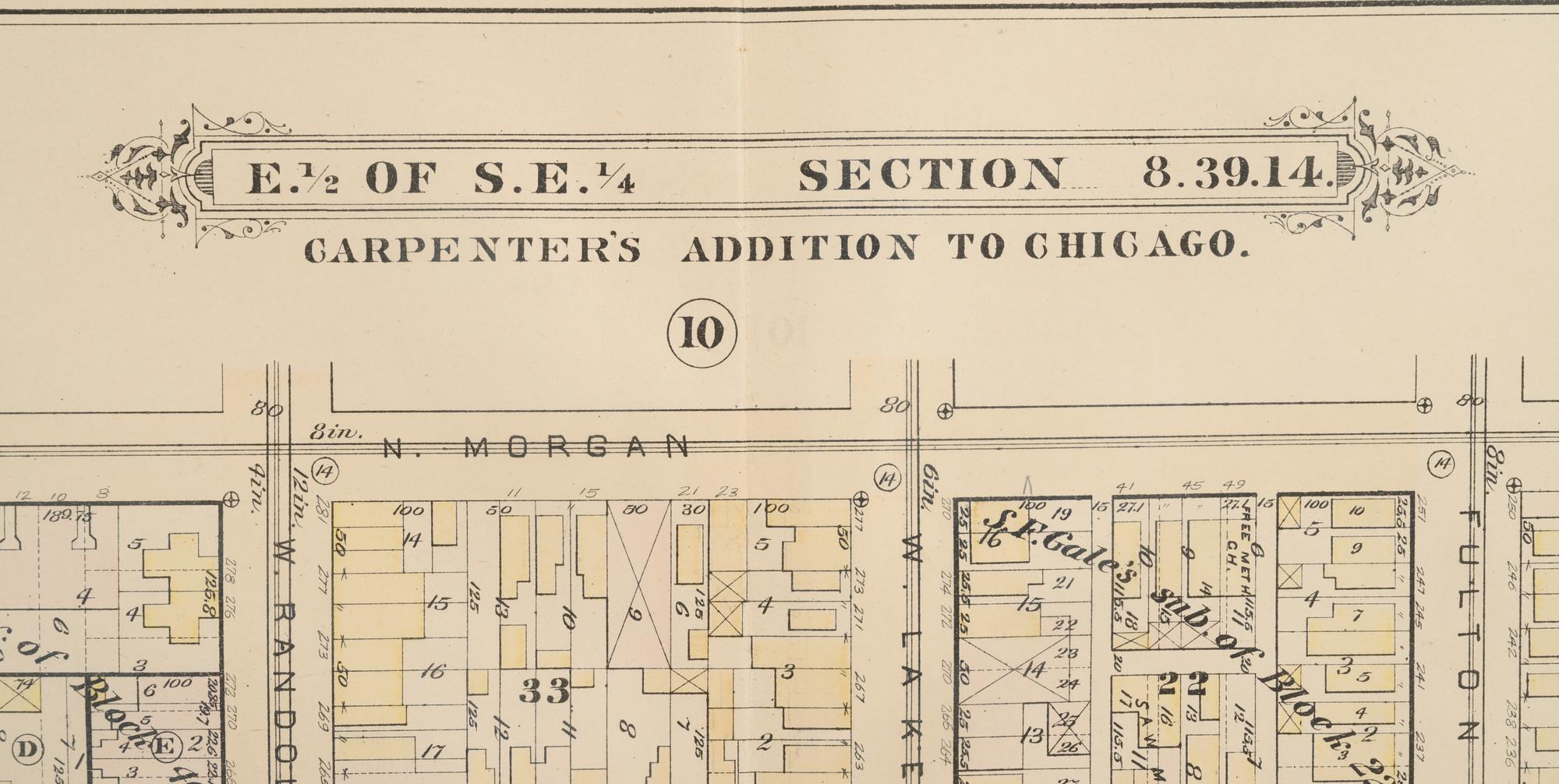 A group of 5 maps of Chicago streets, comprising: