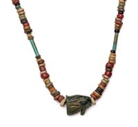 Two Egyptian Bead and Faience Necklaces and Earrings