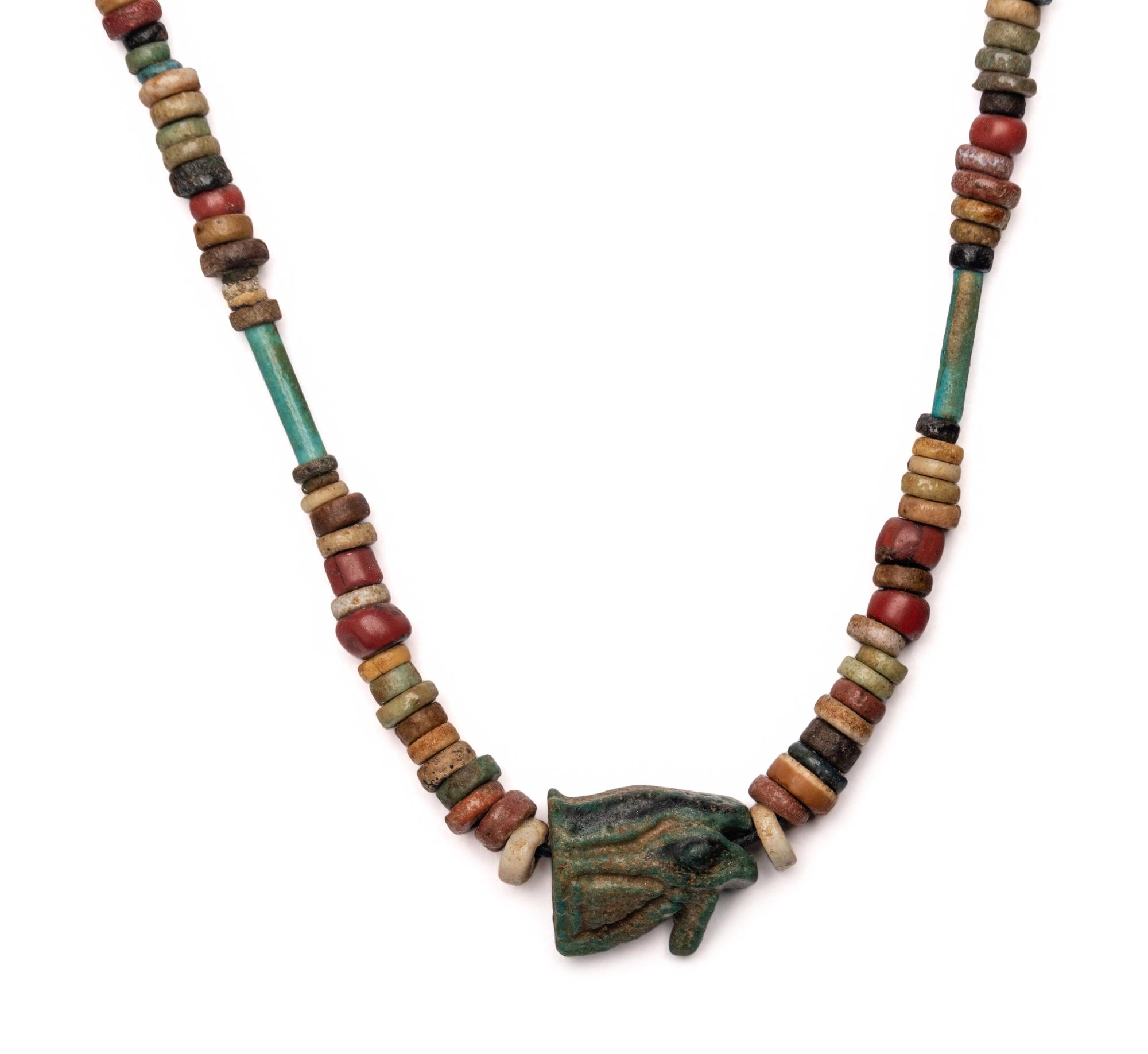 Two Egyptian Bead and Faience Necklaces and Earrings