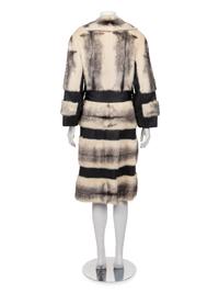Fox Fur and Leather Belted Coat, 1980-2000s