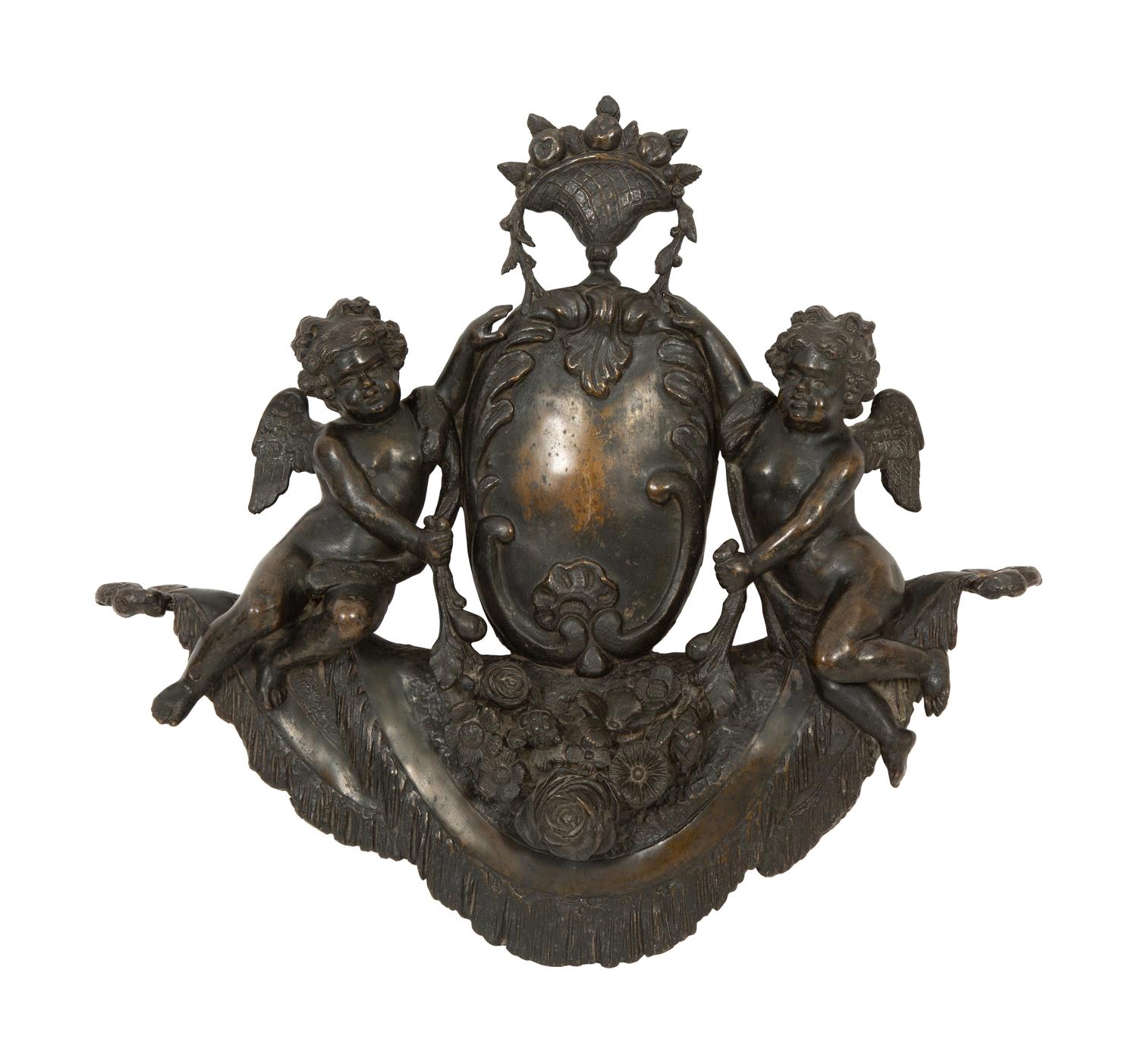 A French Patinated Bronze Architectural Ornament