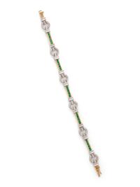 EMERALD AND DIAMOND BRACELET