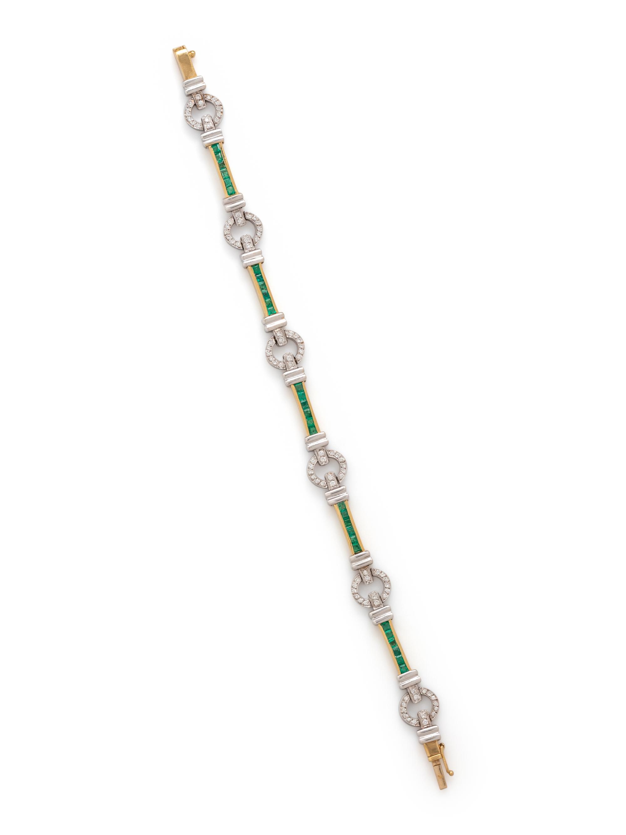 EMERALD AND DIAMOND BRACELET