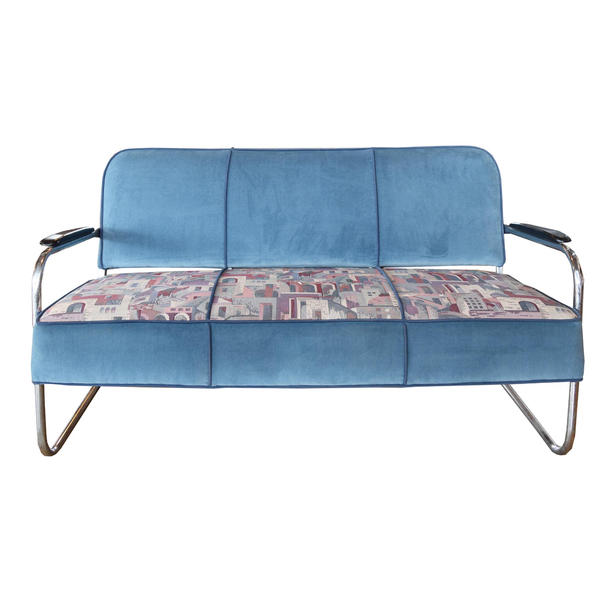 A Mid-Century Upholstered Sofa 60" W x 25" D x 31.5" H — United States, Circa 1950