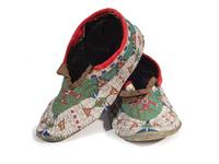 Sioux Beaded Hide Moccasins