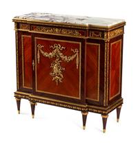 A Louis XVI Style Gilt Bronze Mounted Kingwood and Rosewood Cabinet