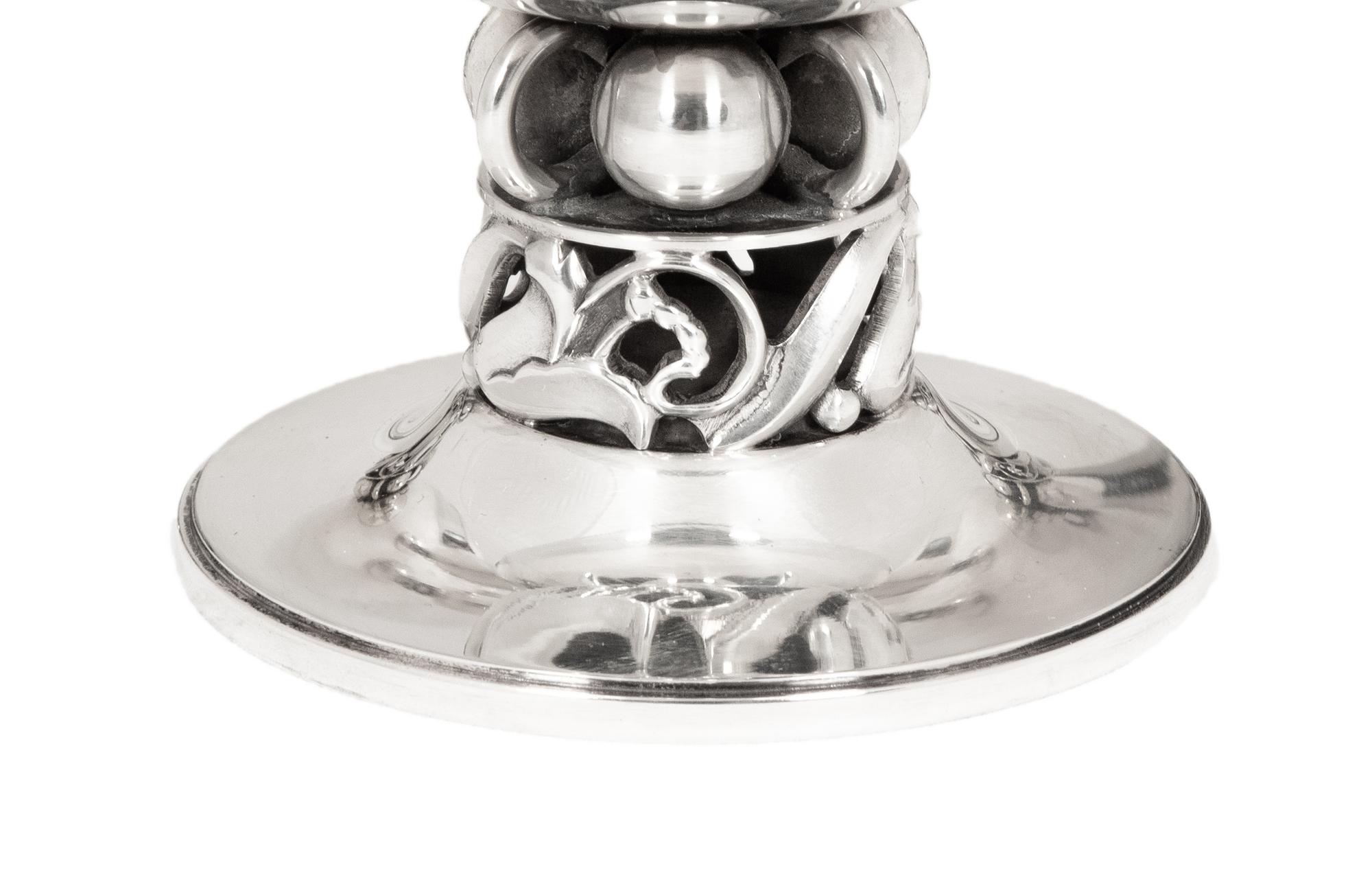 An American Silver Set of Eight Jensen Style Sherbets