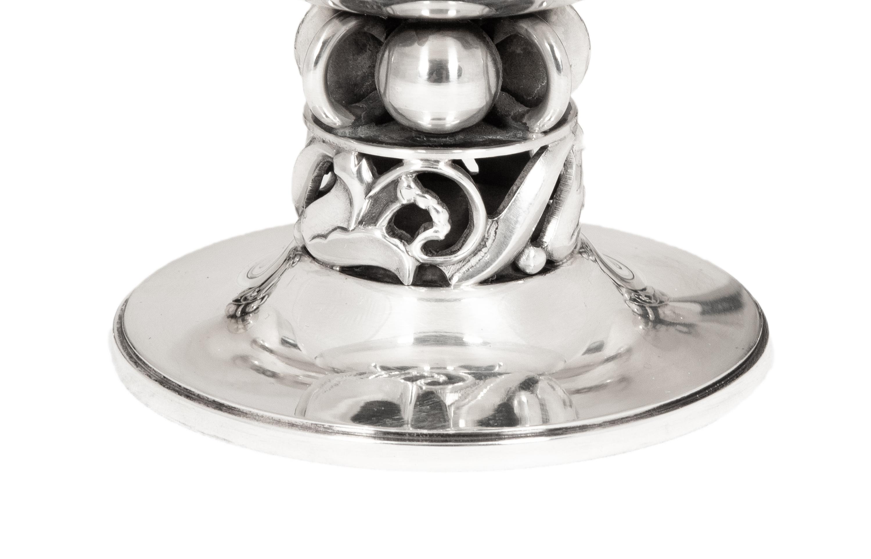 An American Silver Set of Eight Jensen Style Sherbets