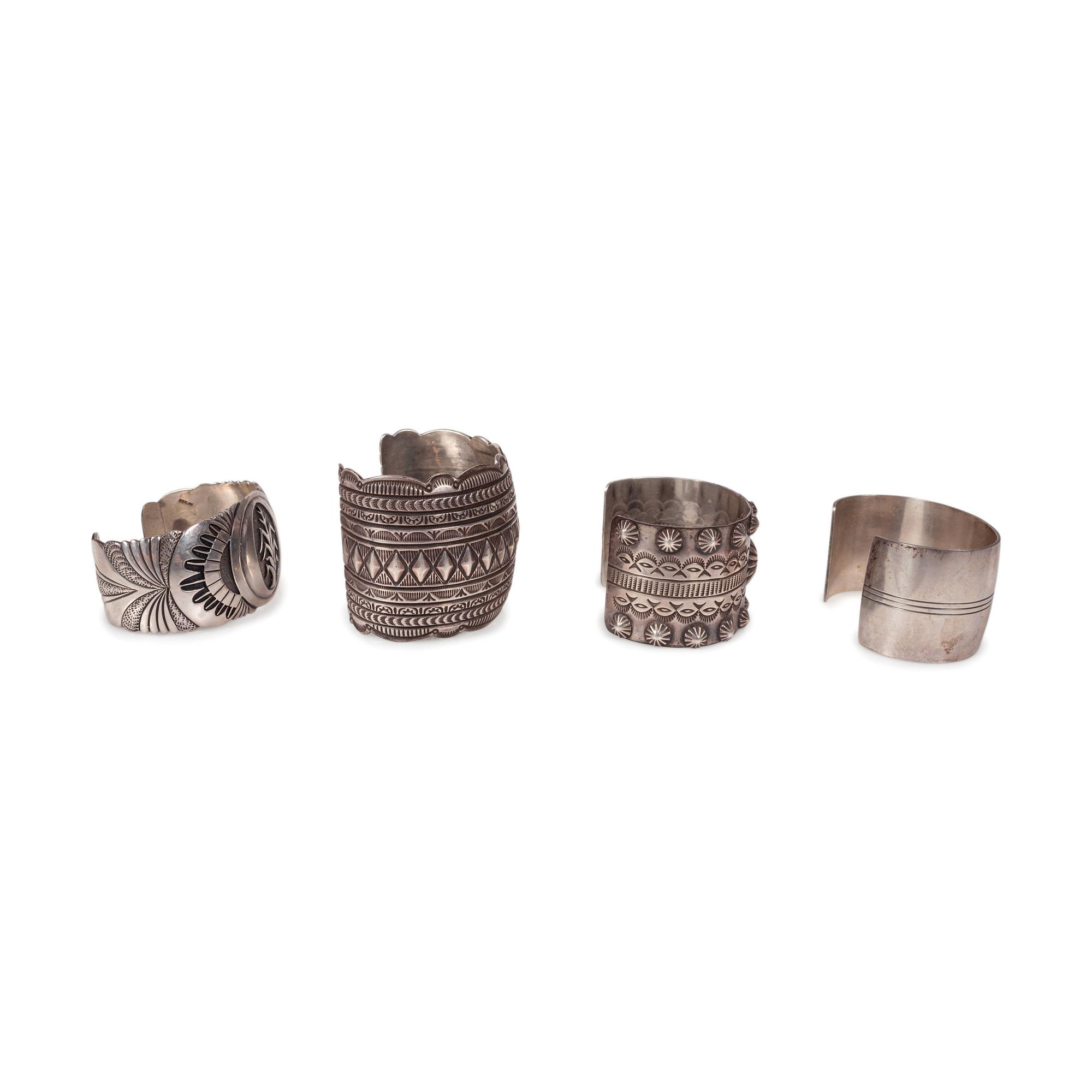 Navajo Sterling Silver Cuff Bracelets