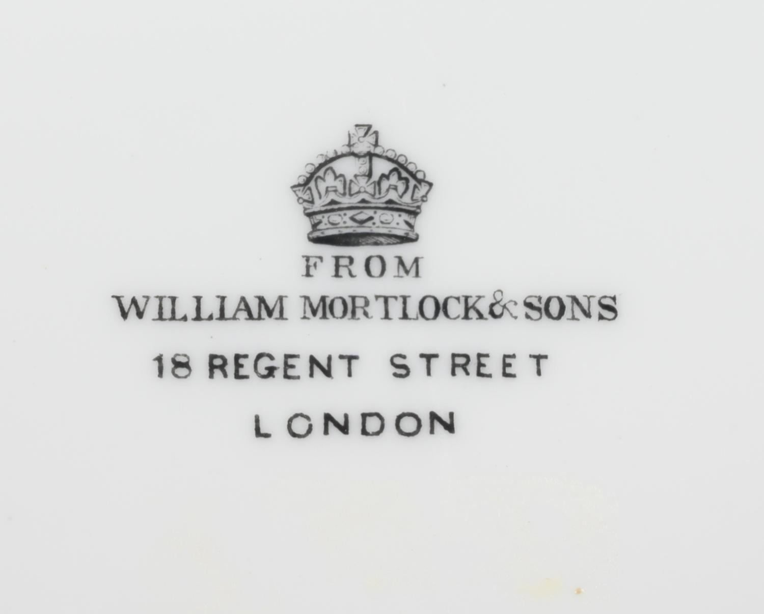 A Set of Fifteen William Mortlock & Sons Porcelain Dinner Plates