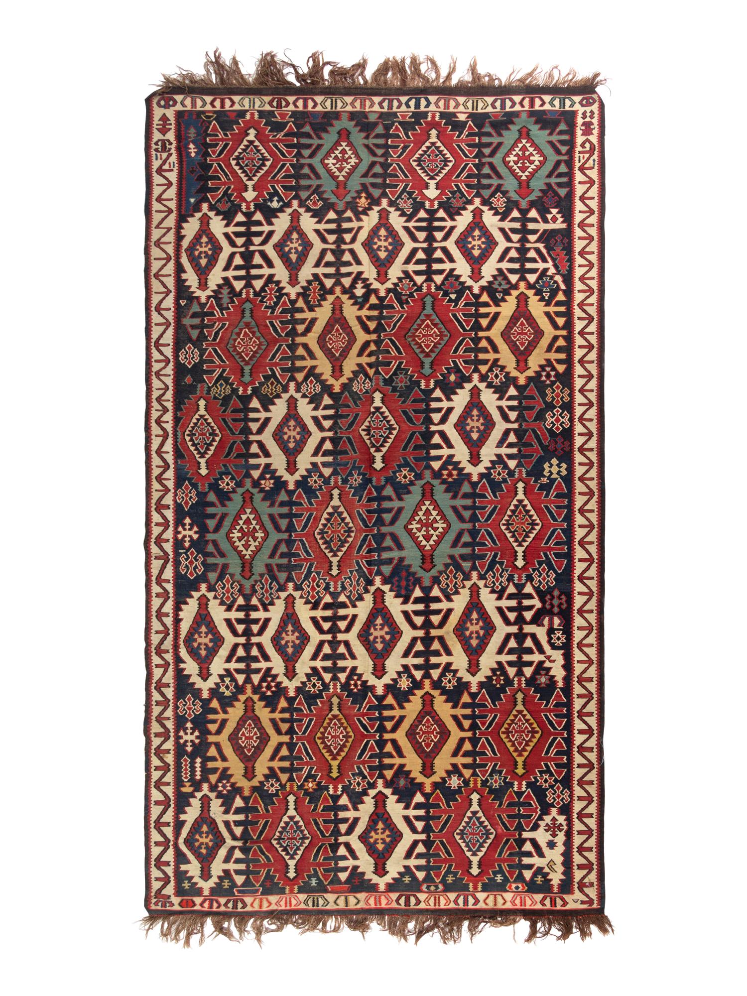 A Caucasian Kilim Wool Rug