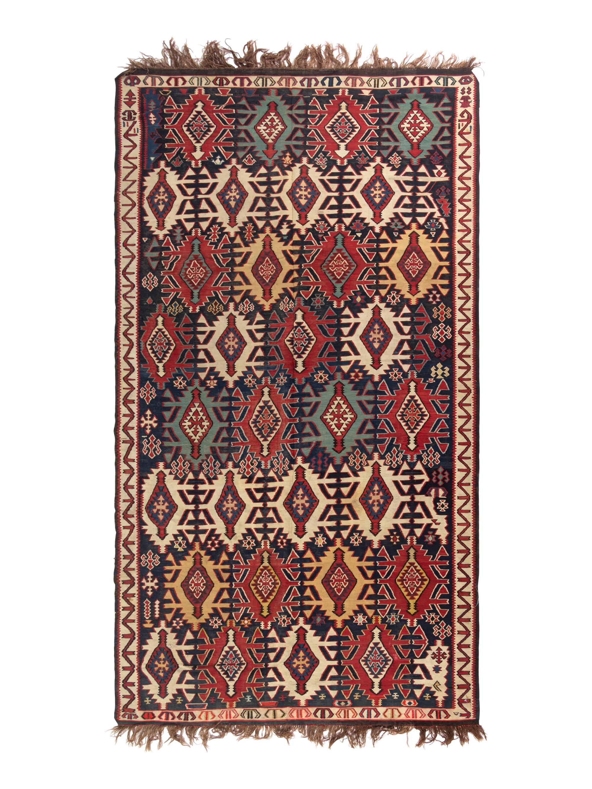 A Caucasian Kilim Wool Rug