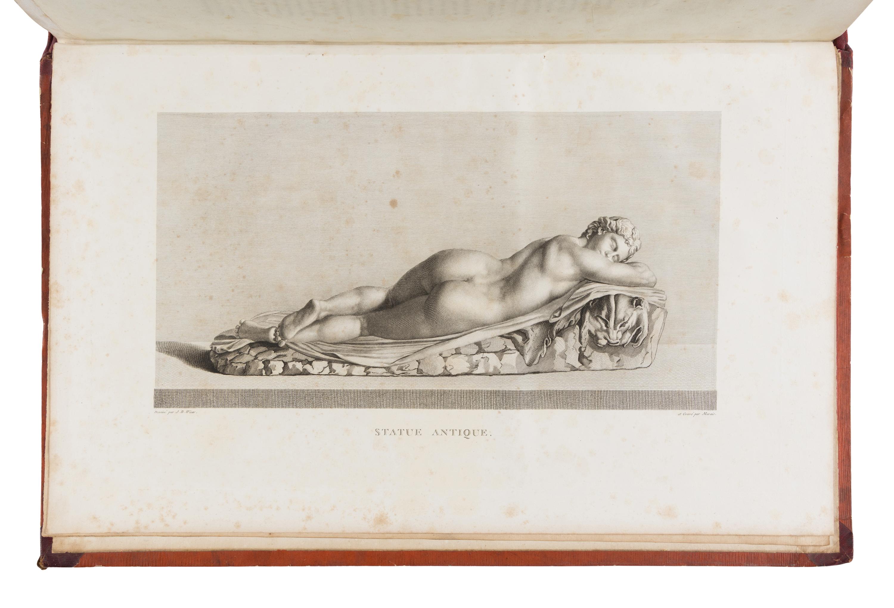 Mongez, Antoine (1747-1835). Tableaux, Statues, Bas-Reliefs et Camées, de la Galerie de Florence, et du Palais Pitti.. . Paris: Lacombe; and L. J. Masquelier, 1789-1807.