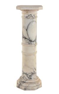A Continental Marble Pedestal Height 40 inches. — 19TH CENTURY