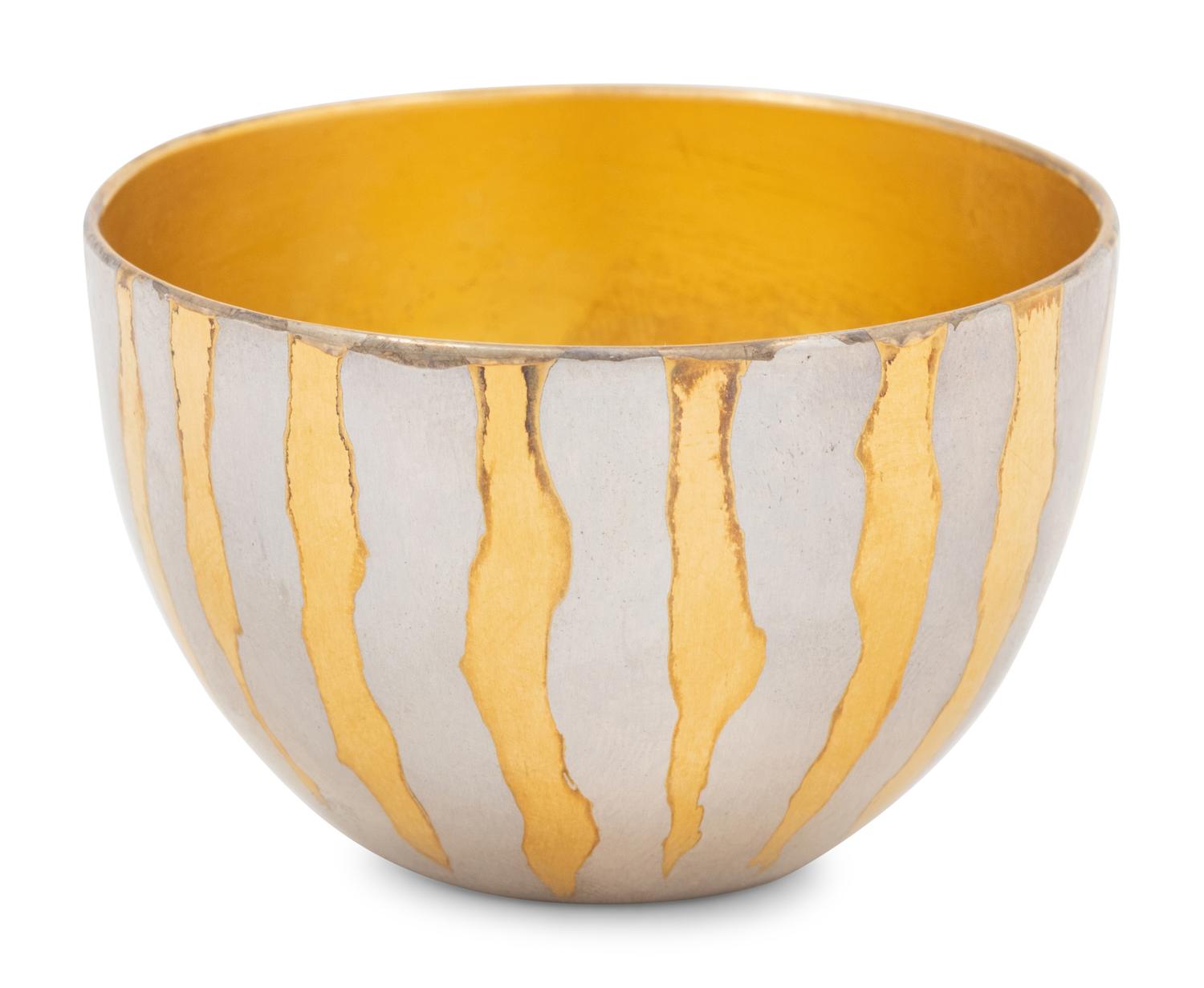 A Contemporary English Silver and Parcel Gilt Bowl