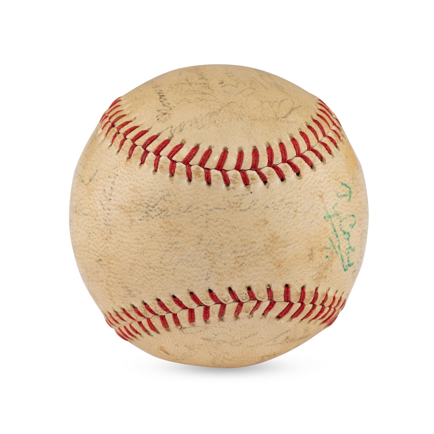 A Ty Cobb Signed Autograph Baseball (Beckett Authentication Services Letter of Authenticity)
