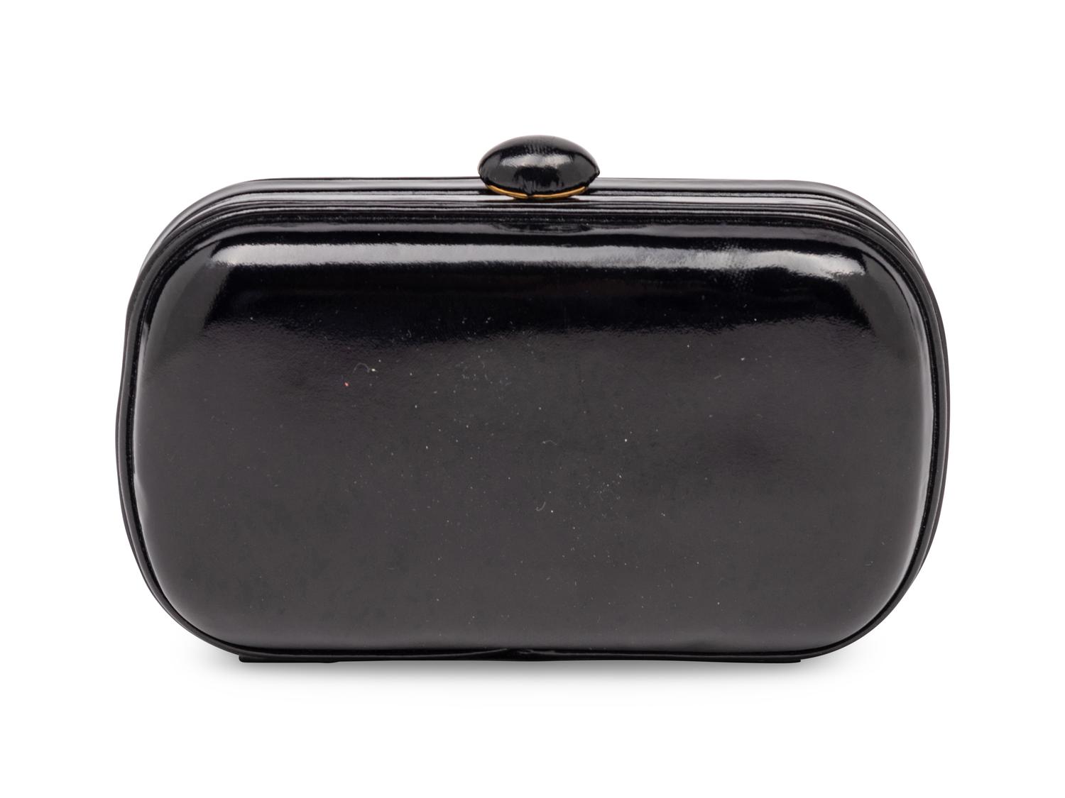 Bottega Veneta, Black Leather Clutch