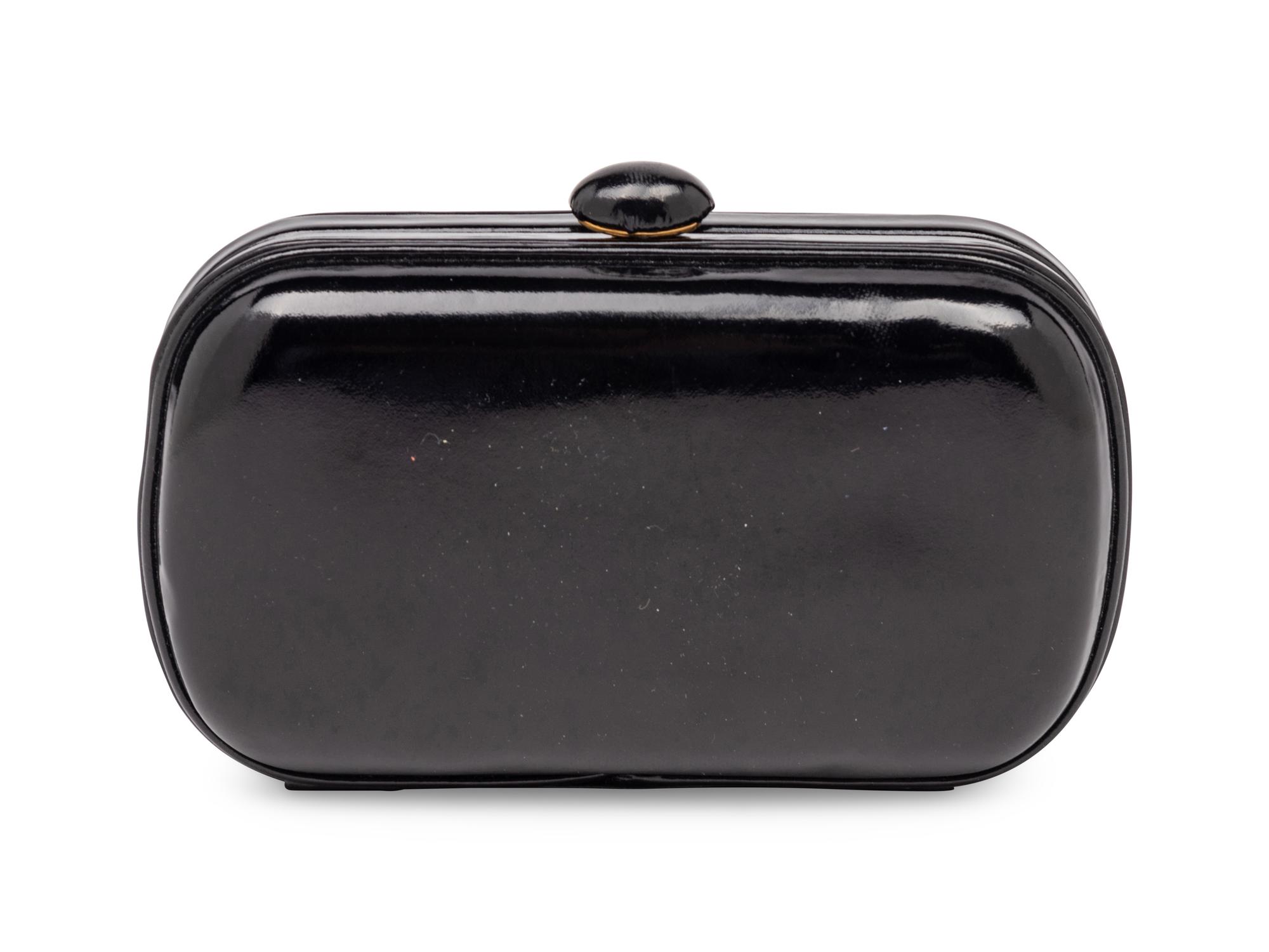 Bottega Veneta, Black Leather Clutch