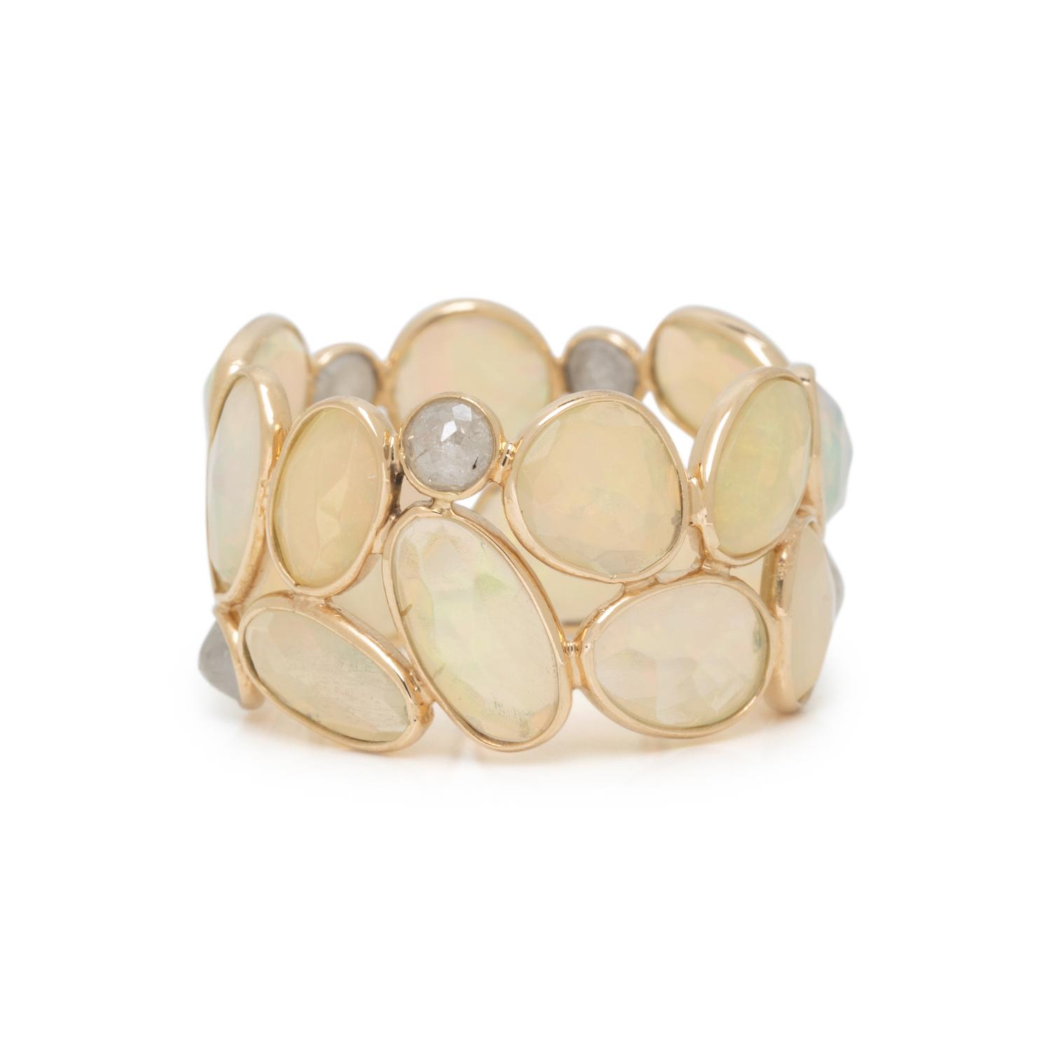 OPAL AND DIAMOND RING