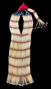 Sioux women's hair pipe bone breastplate fort yates, north dakota, mid 20th century