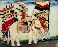 Three Javanese Reverse Glass Paintings