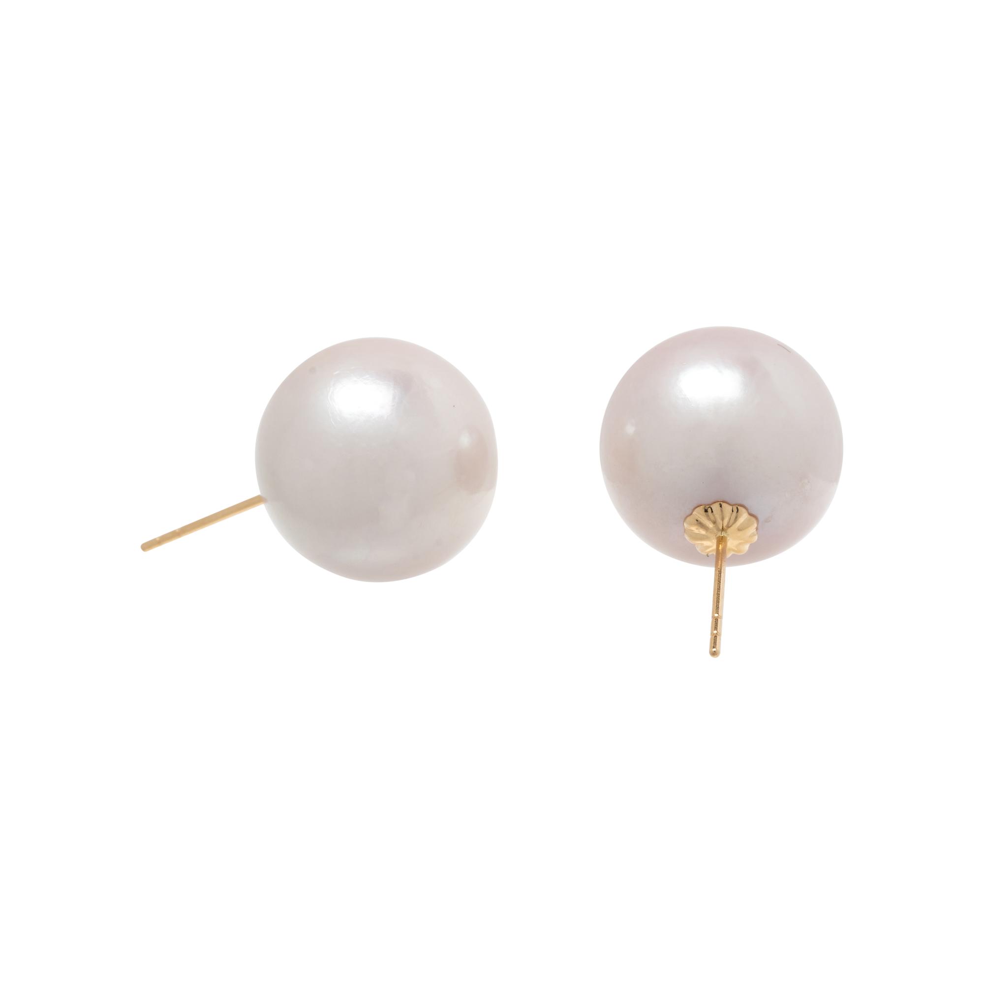 CULTURED SOUTH SEA PEARL STUD EARRINGS