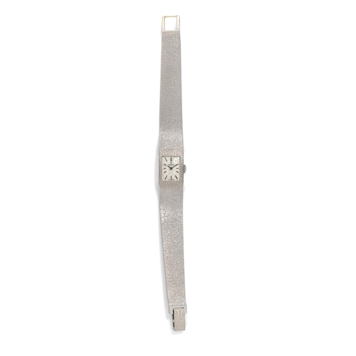 OMEGA, 14K WHITE GOLD WATCH