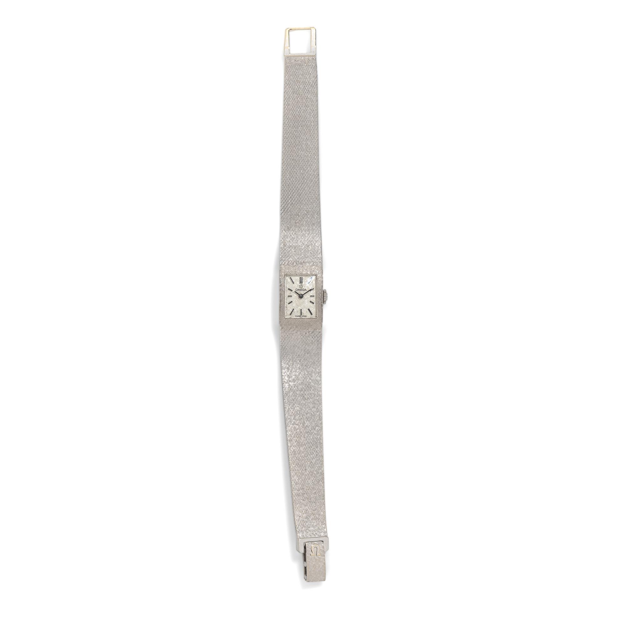 OMEGA, 14K WHITE GOLD WATCH