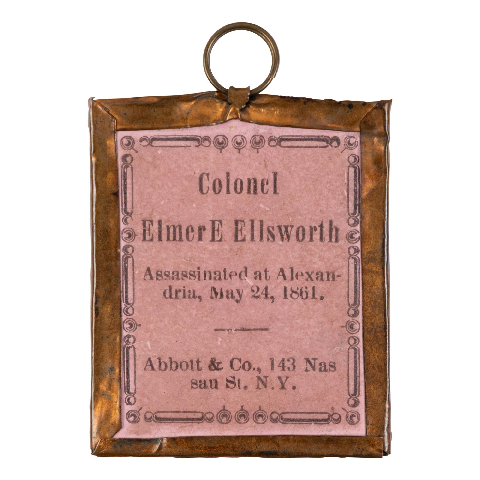 [CIVIL WAR]. -- [ELLSWORTH, Elmer (1837-1861)]. A group of 3 photographs depicting Ellsworth, comprising: