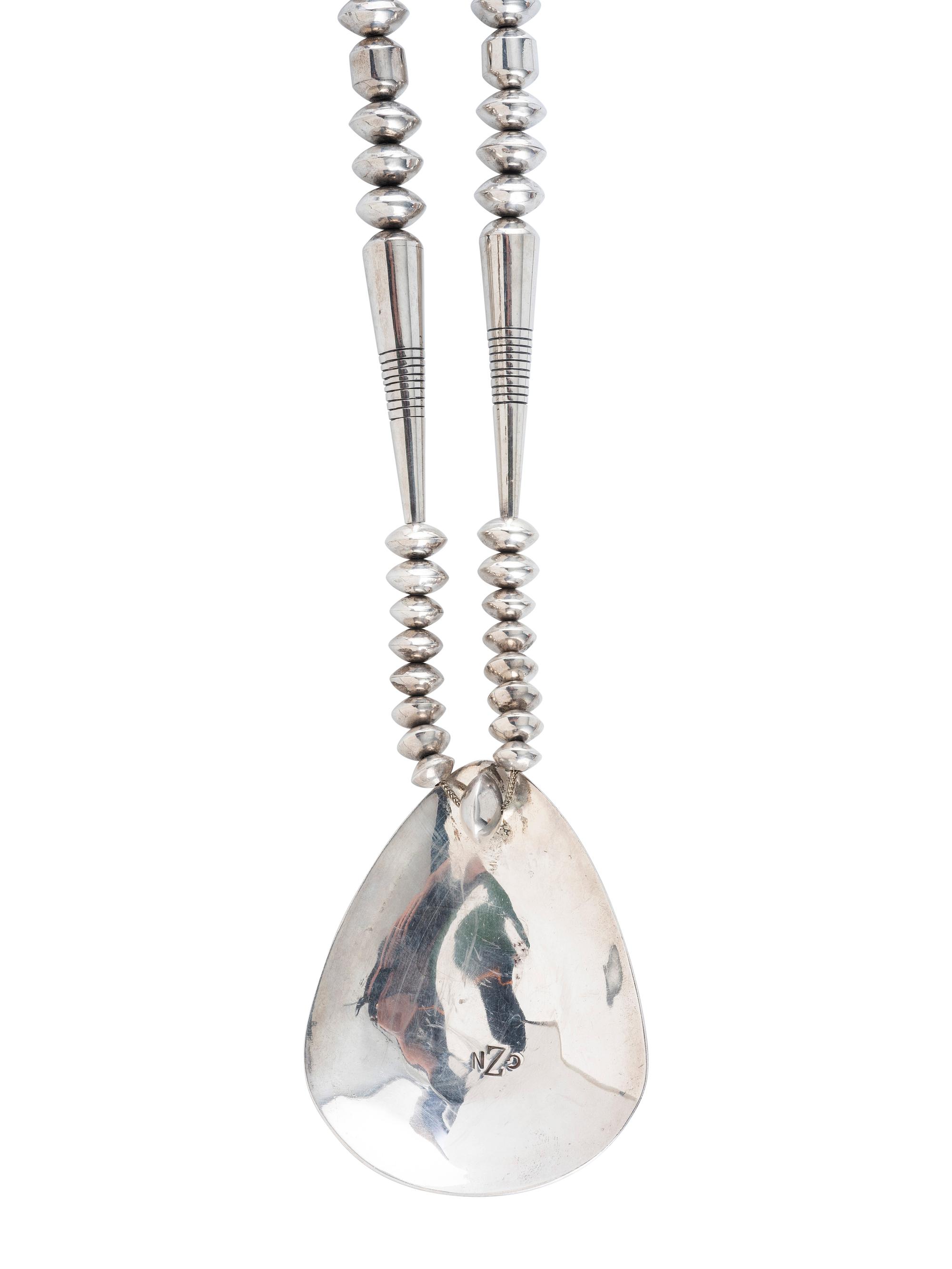 Silver and Coral Necklace