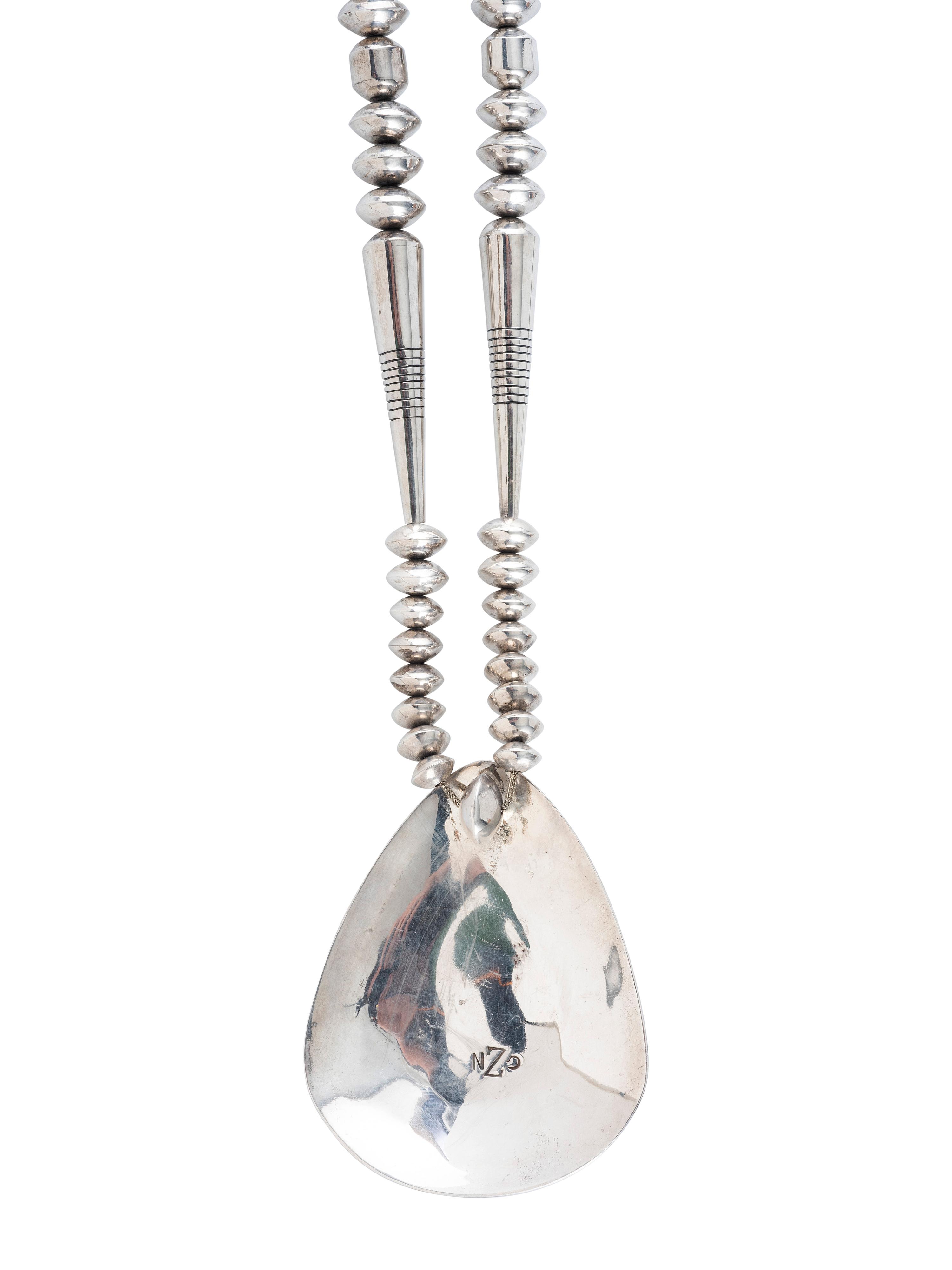 Silver and Coral Necklace