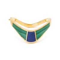 MALACHITE AND LAPIS LAZULI BANGLE BRACELET