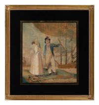 An English Silkwork Embroidered 'Sailor at Port' Picture