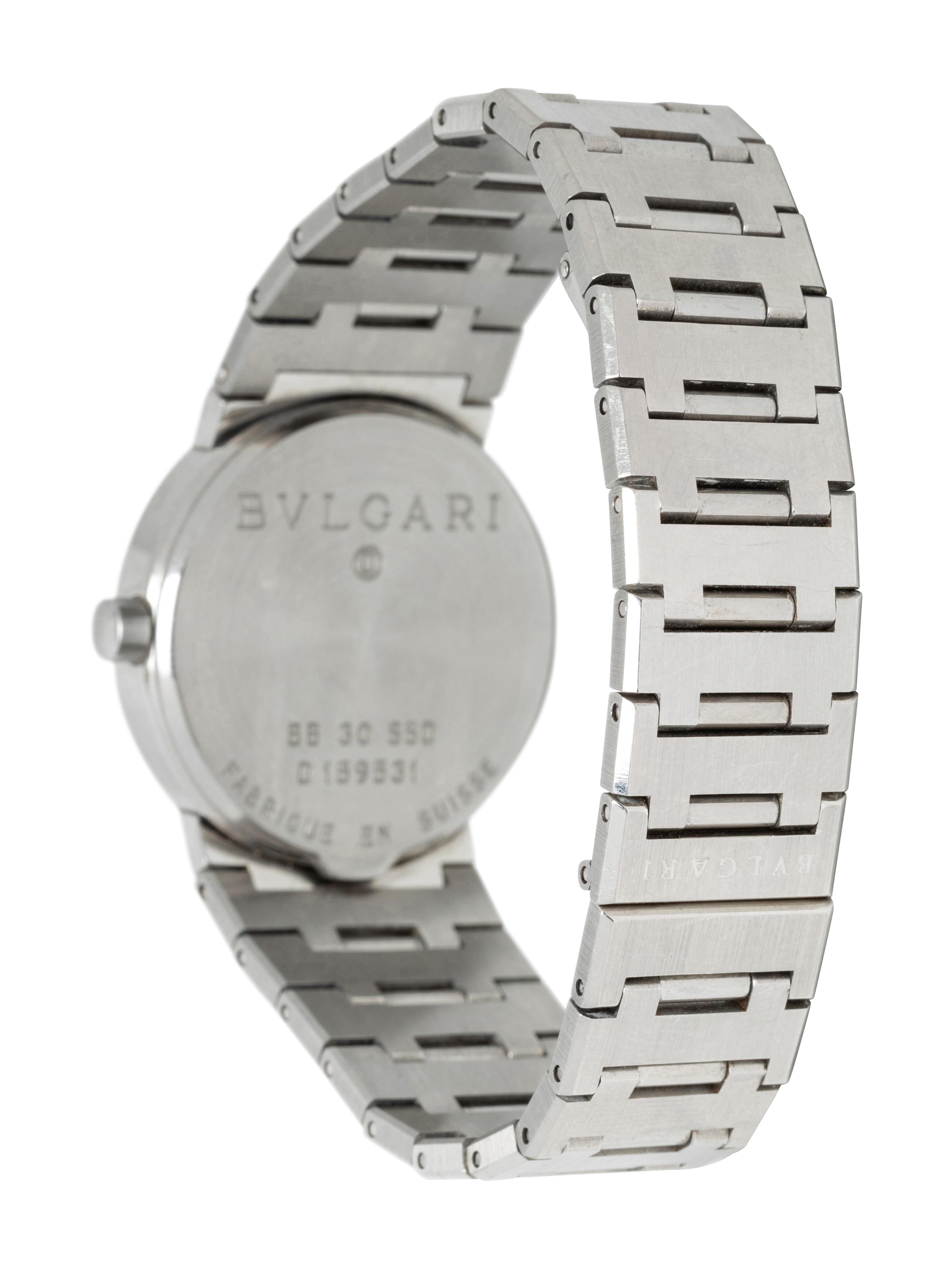 BULGARI, STAINLESS STEEL 'DIAGONO' WATCH