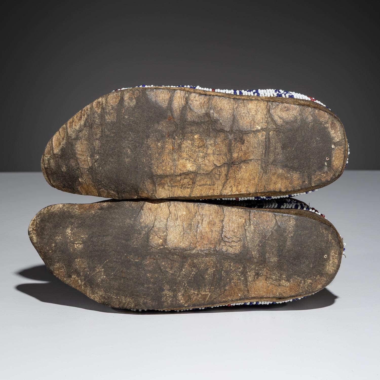 Sioux Beaded Hide Moccasins