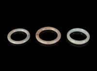 Ten Chinese Hardstone Bangles