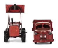 Four Pressed Steel Toy Construction Vehicles