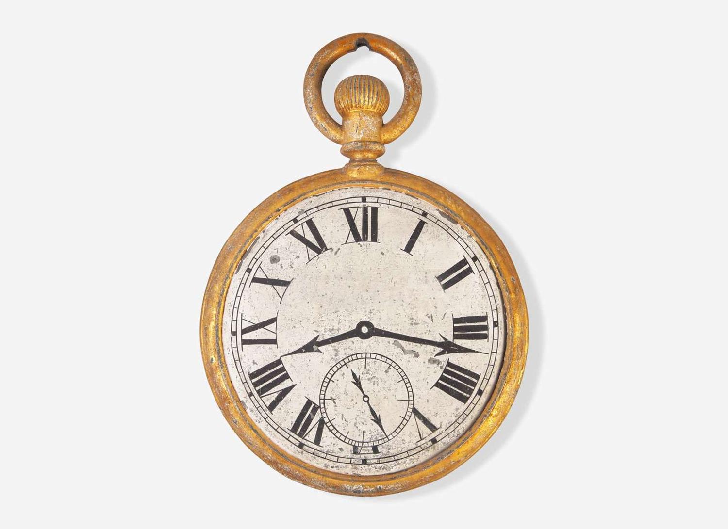A painted zinc Pocket Watch trade sign, late 19th century