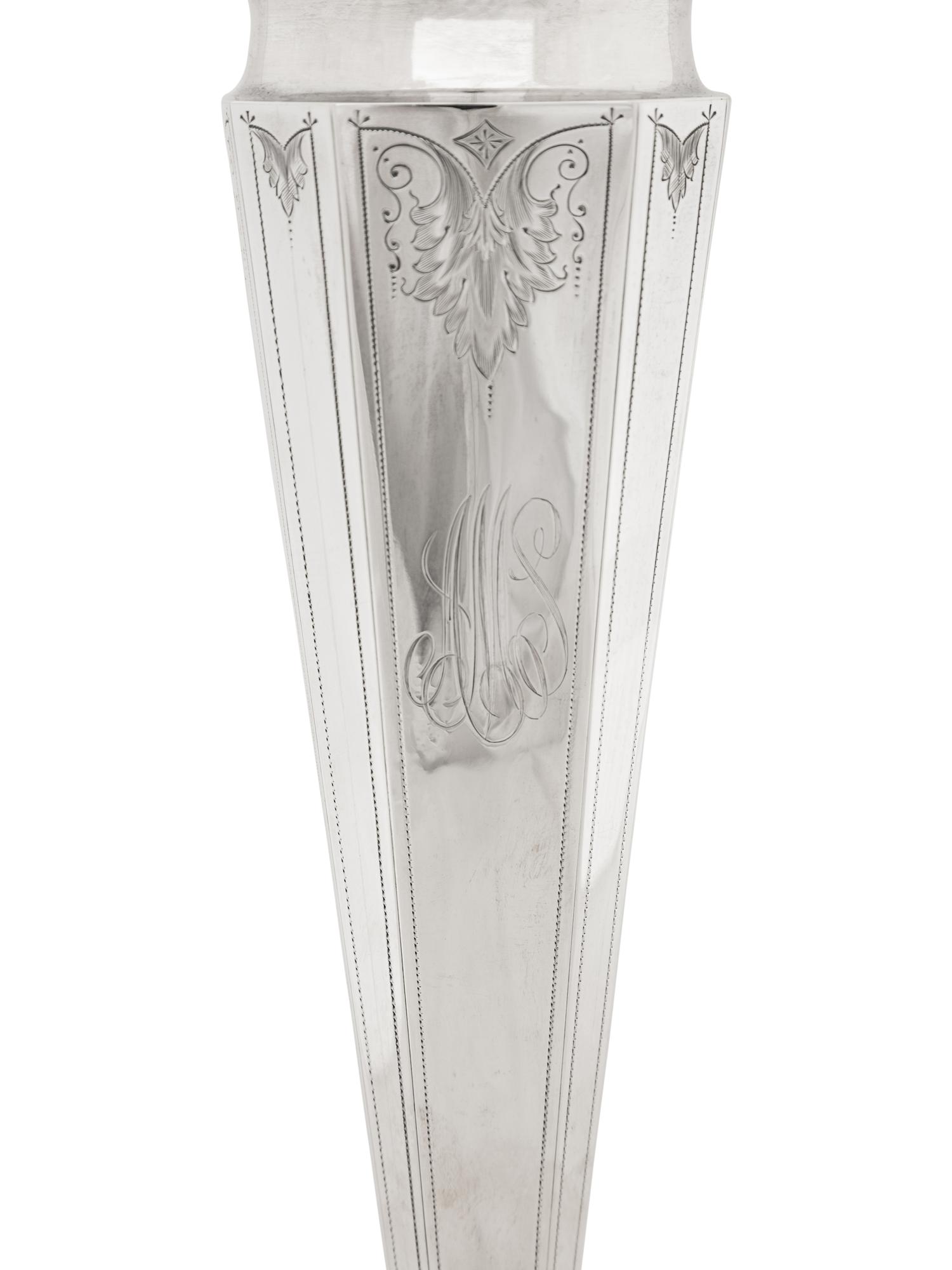 An American Weighted Silver Vase