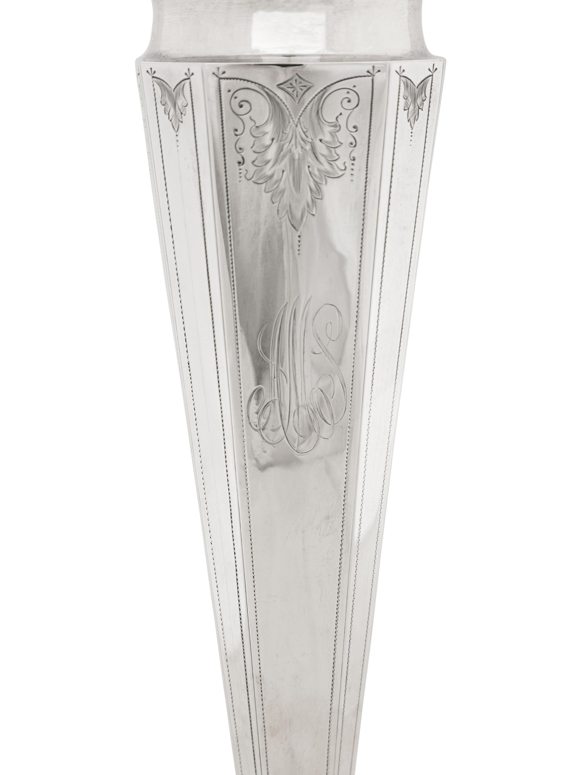 An American Weighted Silver Vase