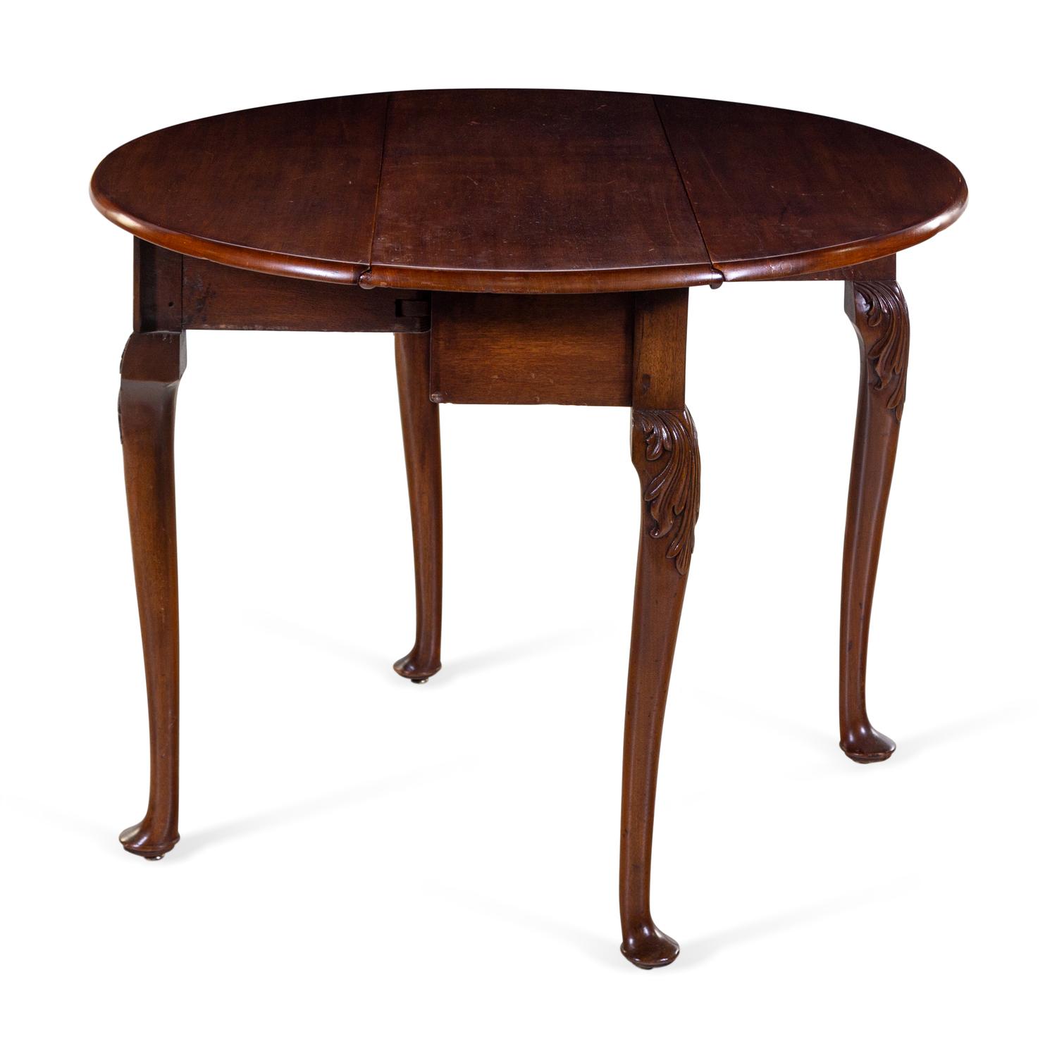 A Queen Anne Mahogany Drop-Leaf Table