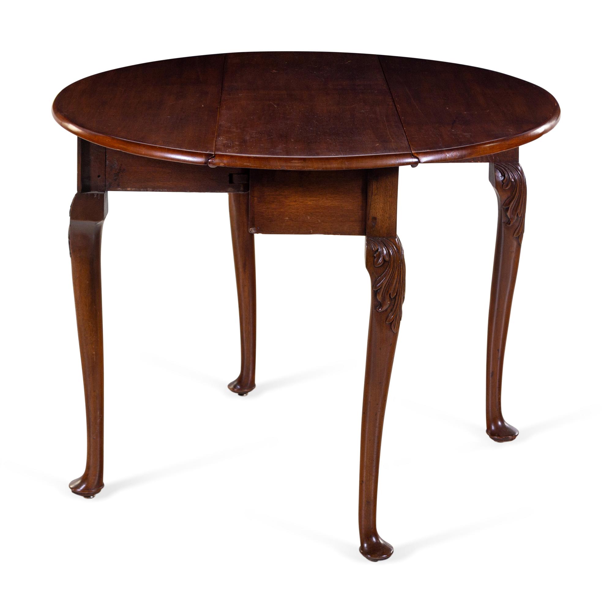 A Queen Anne Mahogany Drop-Leaf Table